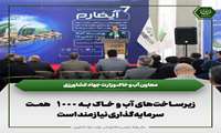 زیرساخت‌های آب و خاک به ۱۰۰۰ همت سرمایه‌گذاری نیازمند است
