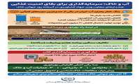  اینفوگرافی| آب و خاک سرمایه گذاری برای بقای امنیت غذایی