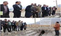  بازدید معاونین وزیر جهاد کشاورزی و هیات همراه از کانال آبیاری مزرعه نصرت شهرستان بوانات در استان فارس 
