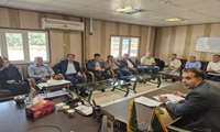 نشست معاون دفتر توسعه شبکه های آبیاری و زهکشی معاونت آب و خاک وزارت جهاد کشاورزی با مجری طرح شبکه های فرعی رودخانه های مرزی غرب و شمال‌غرب کشور در استان کرمانشاه 