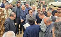 بازدید صفدر نیازی معاون آب و خاک وزارت جهاد کشاورزی با هیات همراه از طرح پایلوت ۱۷۰هکتاری آبیاری تحت فشار بخش آبپخش شهرستان دشتستان و ساخت استخر ذخیره